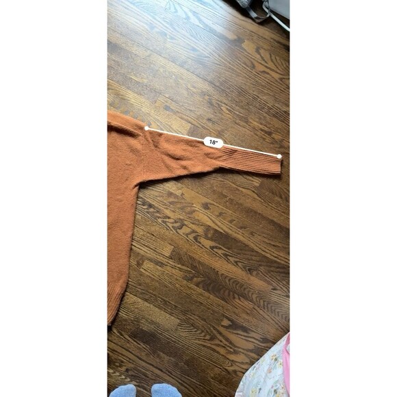 Anthropologie Brown Naomi Merino Wool Blend Boat Neck Sweater Size XSmall boho - Picture 7 of 7